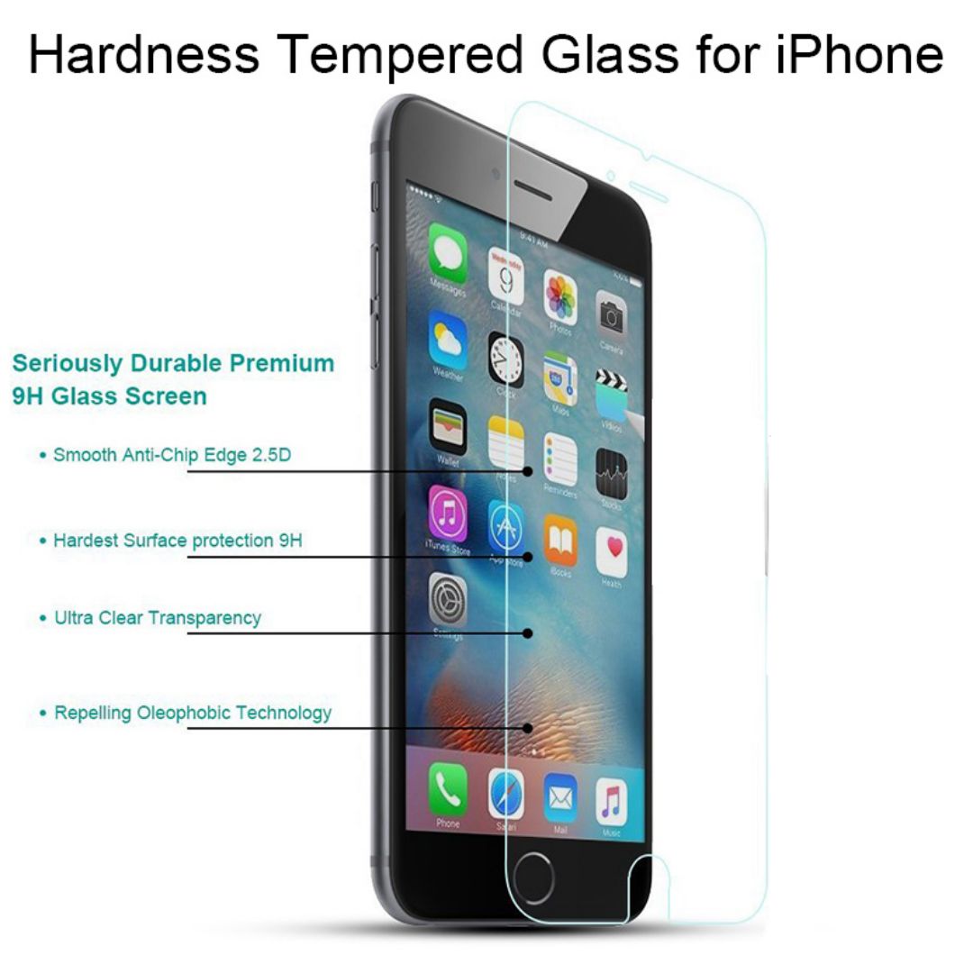 Screen Protector Glass for iPhone 11 Pro Max X XR 5 5S SE  (5)